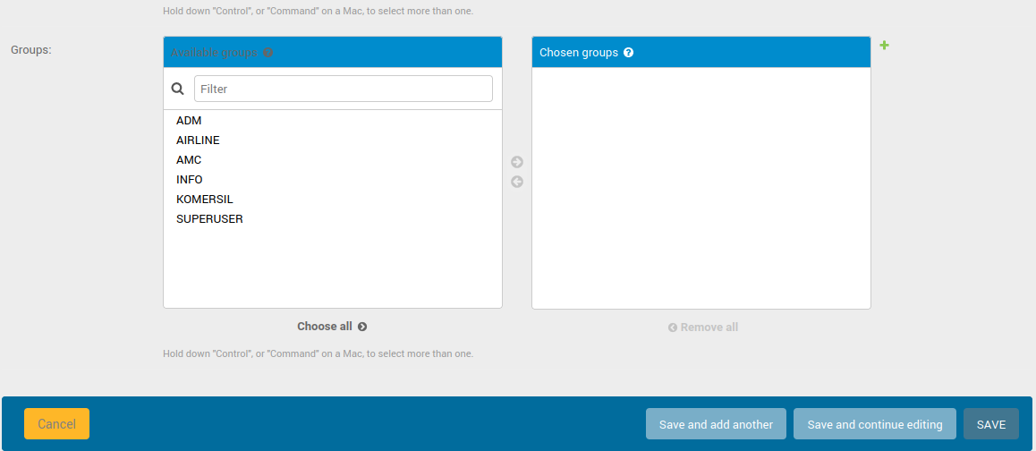 Form Add Admin Manager Display